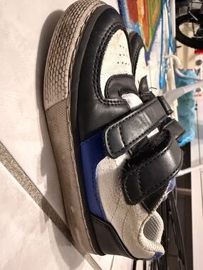 Children’s place kids Black, White & Blue Athletic Sneaker with Velcro